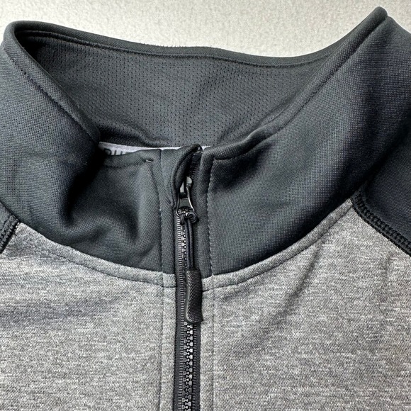 Champion Men's Gray Black Colorblock Quarter Zip Pullover Sweatshirt Size 2XL - Picture 9 of 13